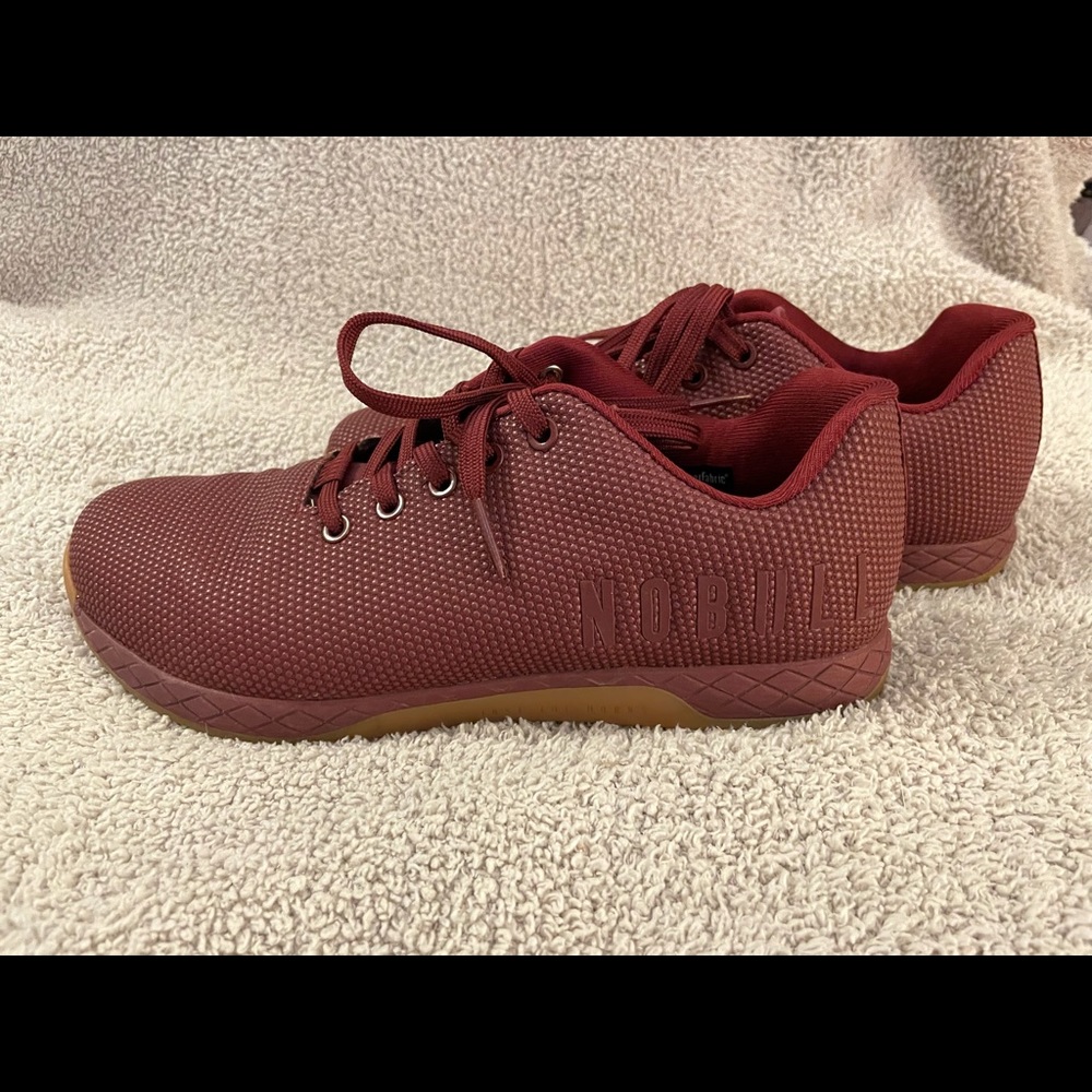 NoBull Trainers, Maroon, Size 10